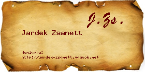 Jardek Zsanett névjegykártya